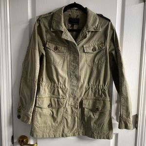 Banana Republic Cargo Military Jacket Coat, Army Green Size S